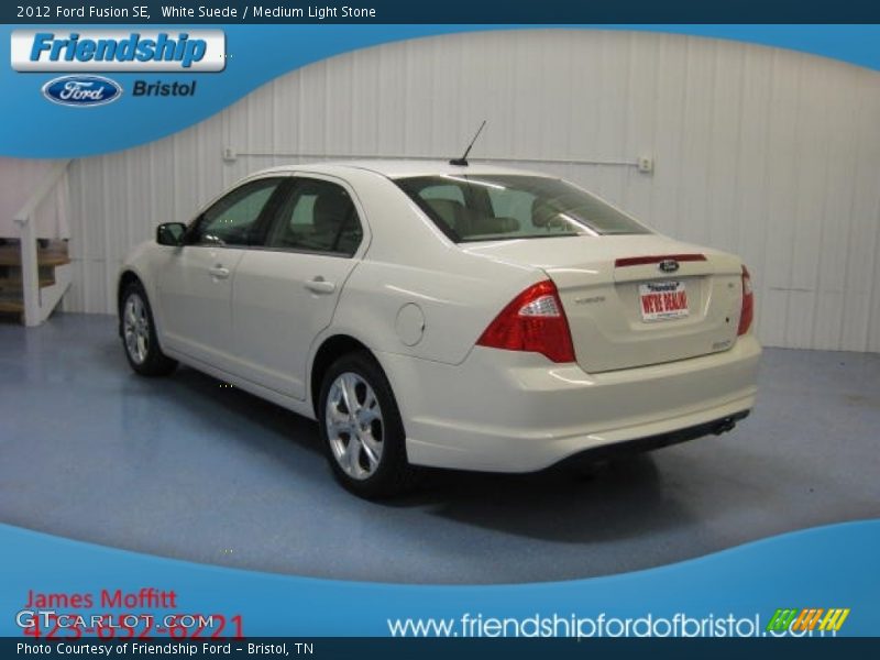 White Suede / Medium Light Stone 2012 Ford Fusion SE