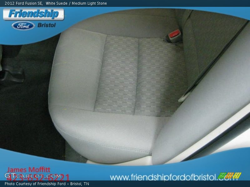 White Suede / Medium Light Stone 2012 Ford Fusion SE