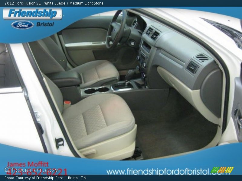 White Suede / Medium Light Stone 2012 Ford Fusion SE