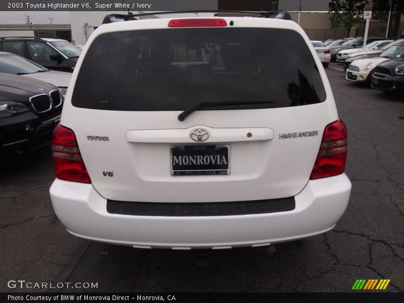 Super White / Ivory 2003 Toyota Highlander V6