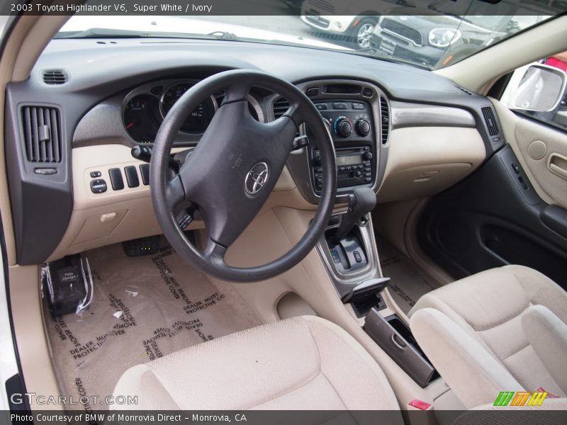 Super White / Ivory 2003 Toyota Highlander V6