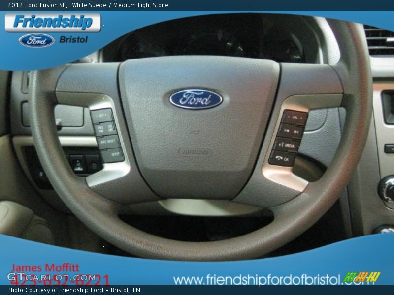 White Suede / Medium Light Stone 2012 Ford Fusion SE