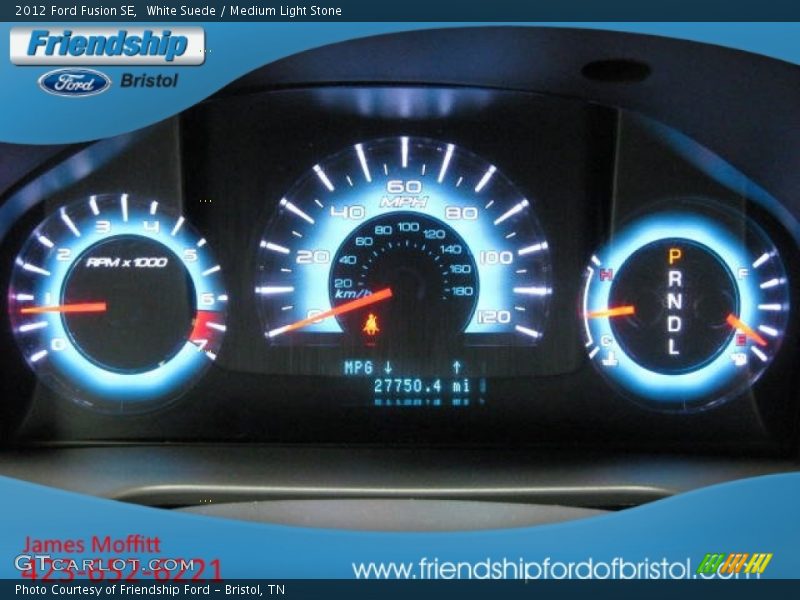White Suede / Medium Light Stone 2012 Ford Fusion SE