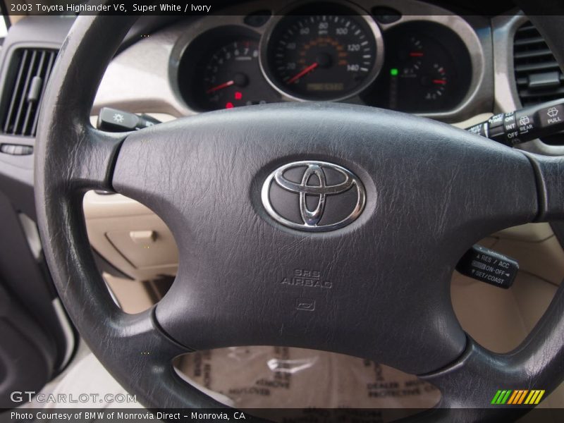 Super White / Ivory 2003 Toyota Highlander V6