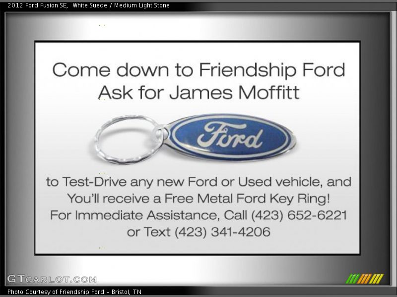 White Suede / Medium Light Stone 2012 Ford Fusion SE