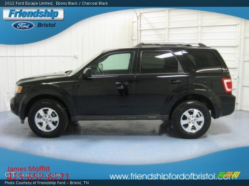Ebony Black / Charcoal Black 2012 Ford Escape Limited