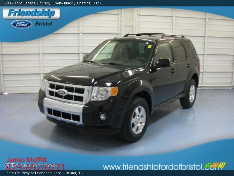 Ebony Black / Charcoal Black 2012 Ford Escape Limited