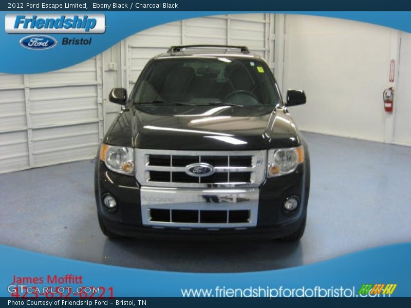 Ebony Black / Charcoal Black 2012 Ford Escape Limited