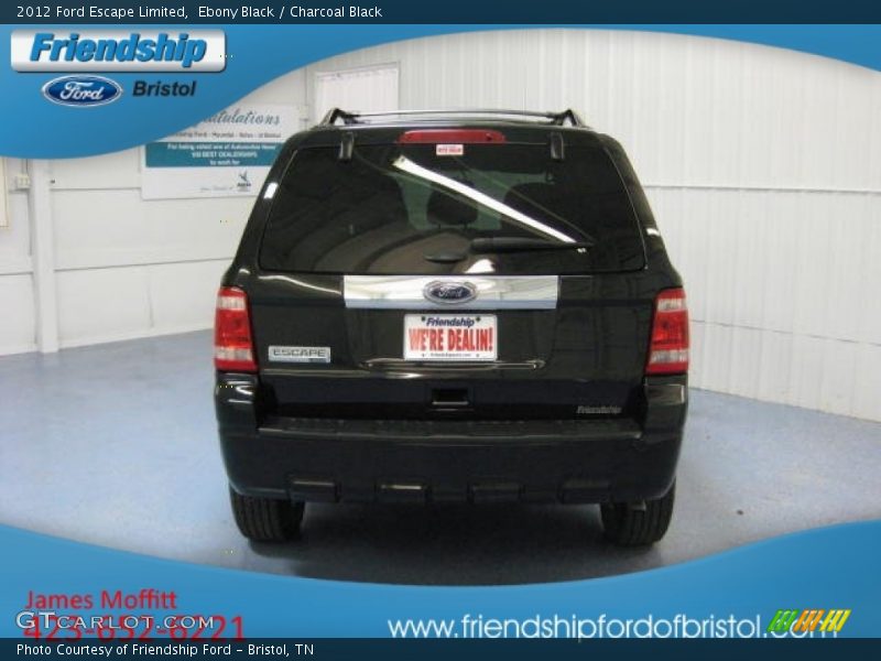 Ebony Black / Charcoal Black 2012 Ford Escape Limited
