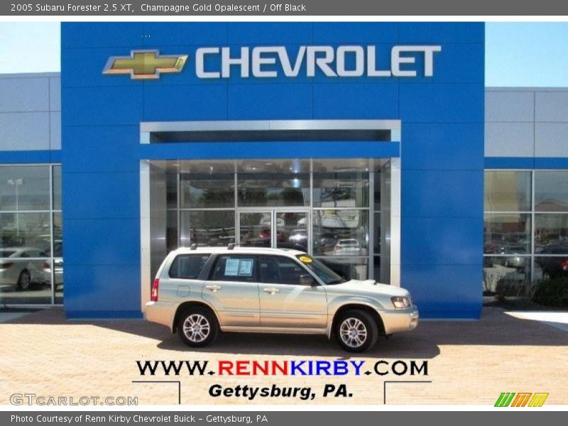 Champagne Gold Opalescent / Off Black 2005 Subaru Forester 2.5 XT