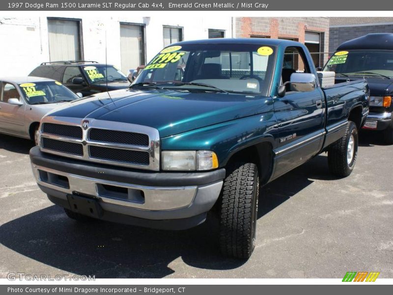 Emerald Green Metallic / Mist Gray 1997 Dodge Ram 1500 Laramie SLT Regular Cab 4x4