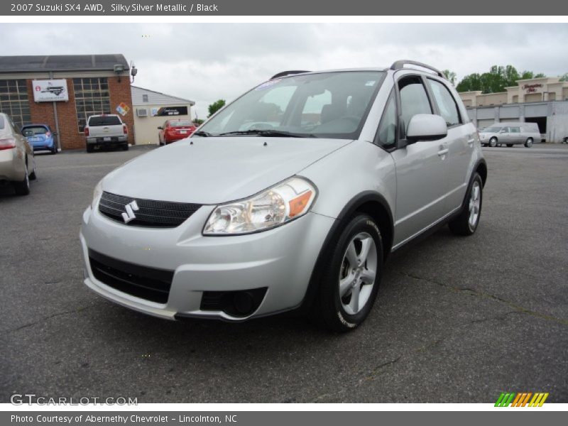 Silky Silver Metallic / Black 2007 Suzuki SX4 AWD