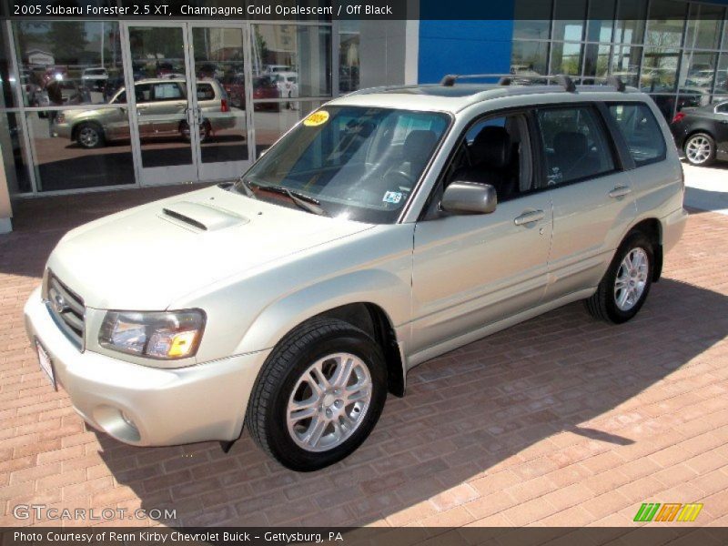 Champagne Gold Opalescent / Off Black 2005 Subaru Forester 2.5 XT