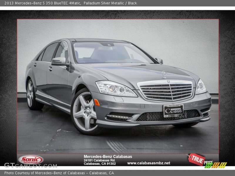 Palladium Silver Metallic / Black 2013 Mercedes-Benz S 350 BlueTEC 4Matic