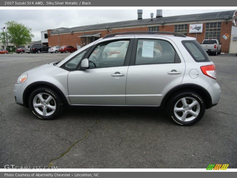 Silky Silver Metallic / Black 2007 Suzuki SX4 AWD