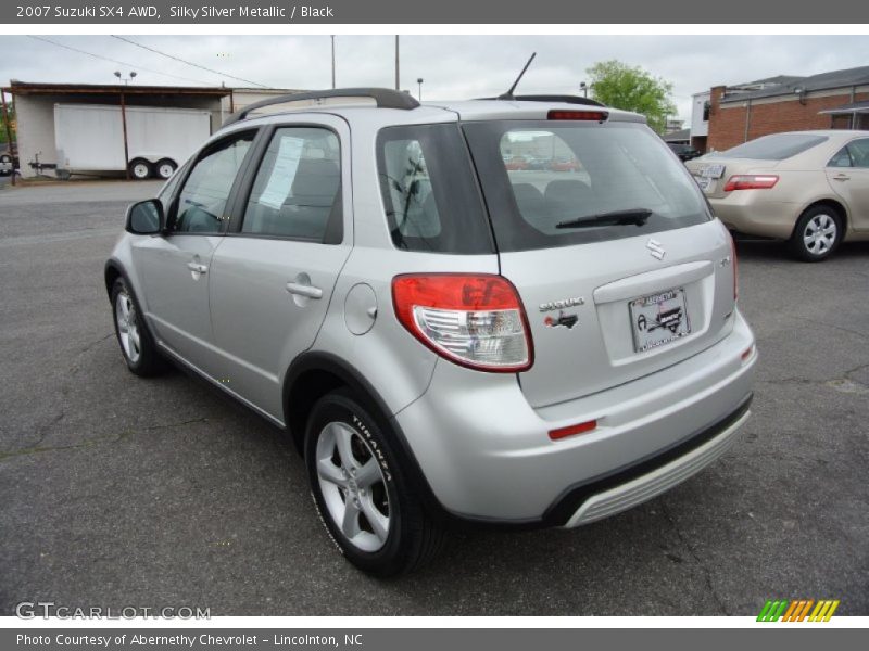 Silky Silver Metallic / Black 2007 Suzuki SX4 AWD