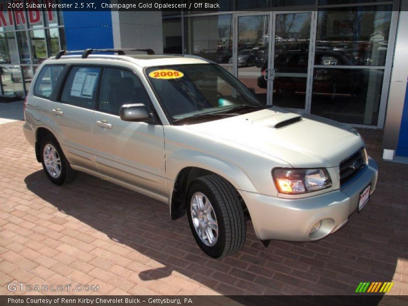 Champagne Gold Opalescent / Off Black 2005 Subaru Forester 2.5 XT