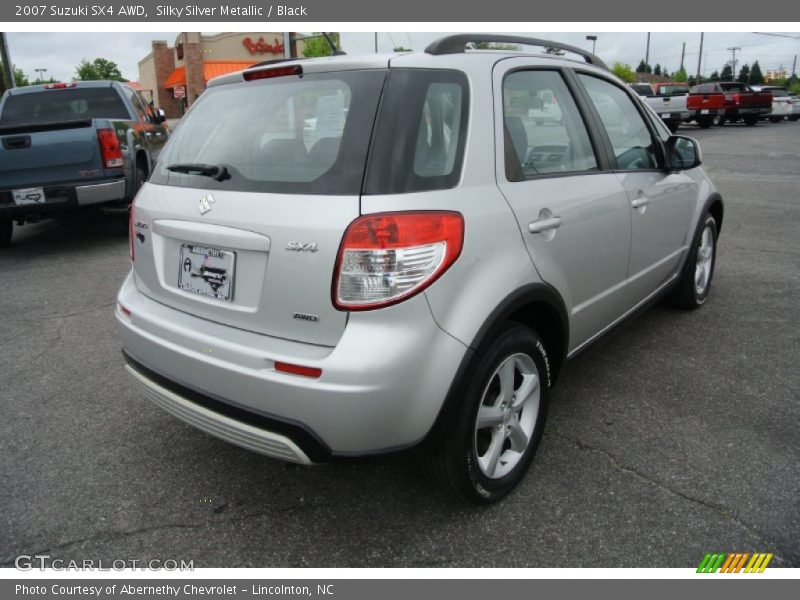 Silky Silver Metallic / Black 2007 Suzuki SX4 AWD