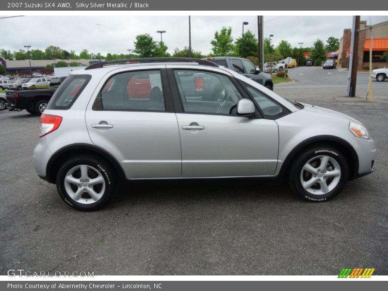 Silky Silver Metallic / Black 2007 Suzuki SX4 AWD
