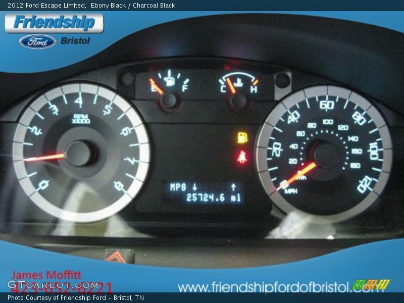 Ebony Black / Charcoal Black 2012 Ford Escape Limited