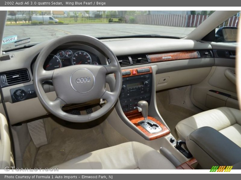Ming Blue Pearl / Beige 2002 Audi A6 3.0 quattro Sedan