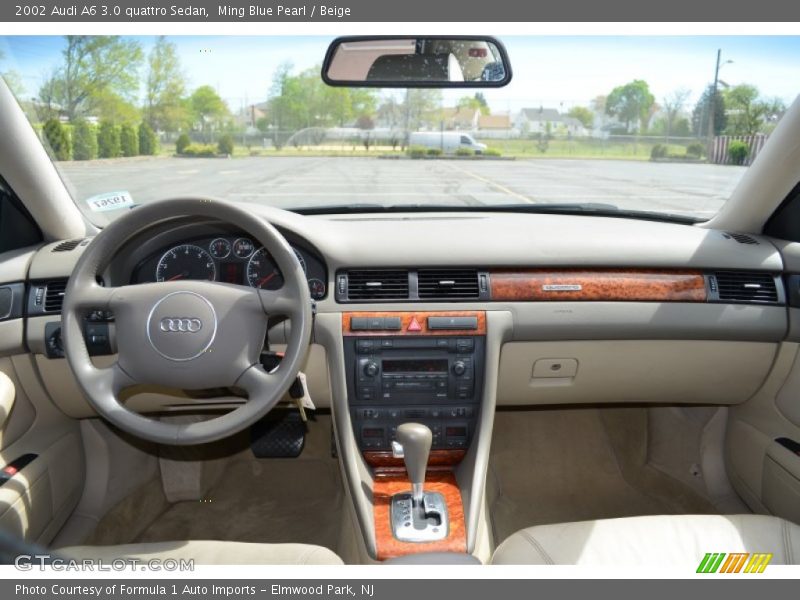 Ming Blue Pearl / Beige 2002 Audi A6 3.0 quattro Sedan