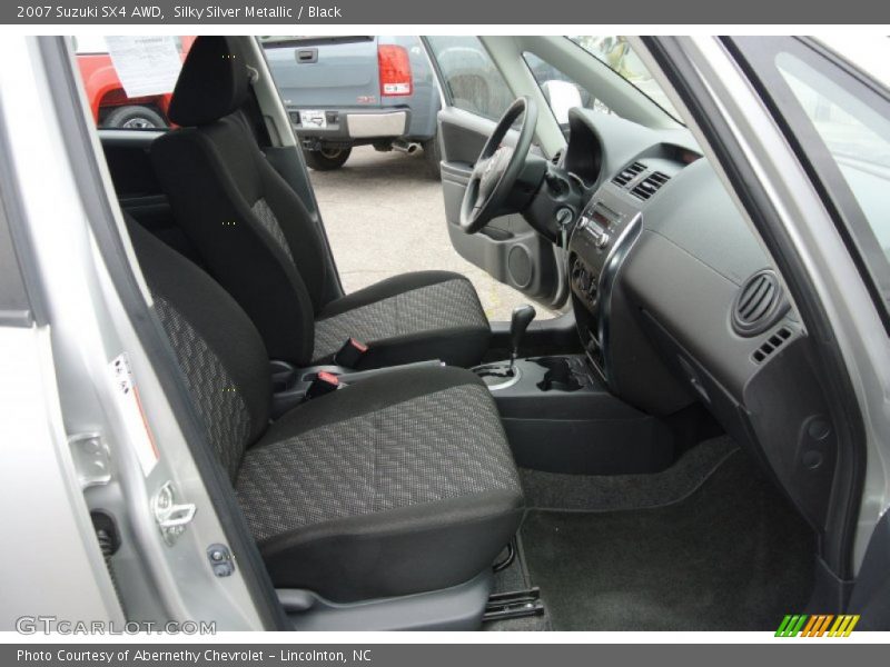 Silky Silver Metallic / Black 2007 Suzuki SX4 AWD