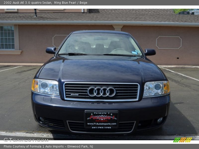 Ming Blue Pearl / Beige 2002 Audi A6 3.0 quattro Sedan