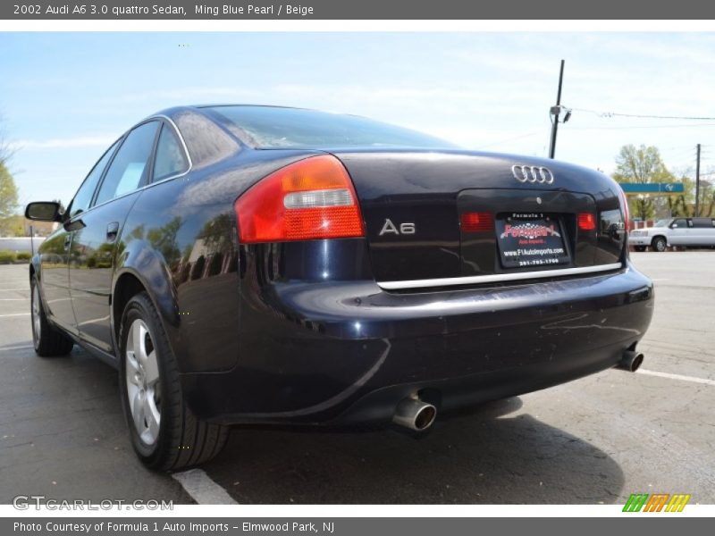 Ming Blue Pearl / Beige 2002 Audi A6 3.0 quattro Sedan