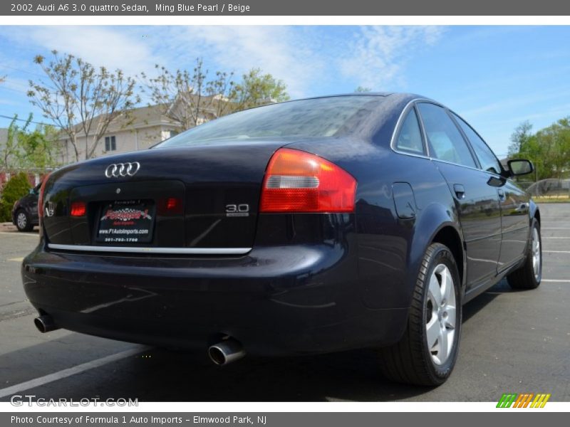 Ming Blue Pearl / Beige 2002 Audi A6 3.0 quattro Sedan
