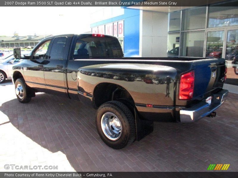 Brilliant Black Crystal Pearl / Medium Slate Gray 2007 Dodge Ram 3500 SLT Quad Cab 4x4 Dually
