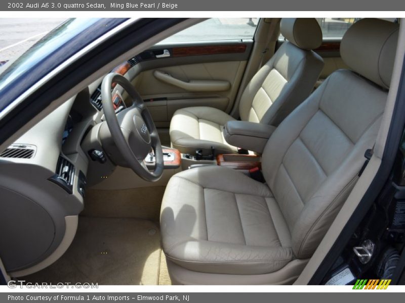 Ming Blue Pearl / Beige 2002 Audi A6 3.0 quattro Sedan