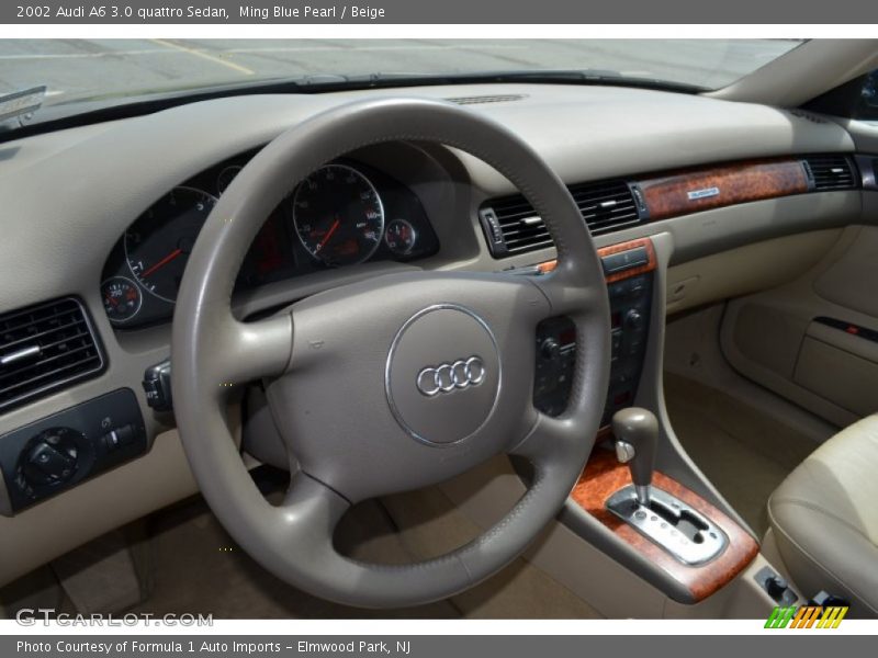 Ming Blue Pearl / Beige 2002 Audi A6 3.0 quattro Sedan
