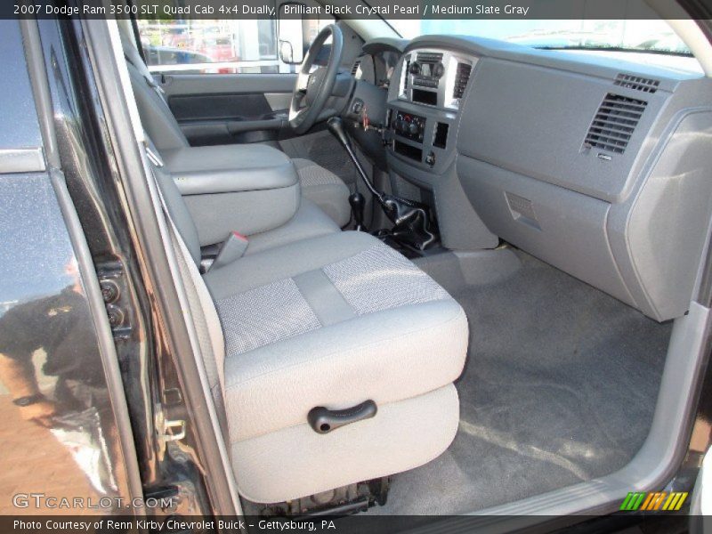 Brilliant Black Crystal Pearl / Medium Slate Gray 2007 Dodge Ram 3500 SLT Quad Cab 4x4 Dually
