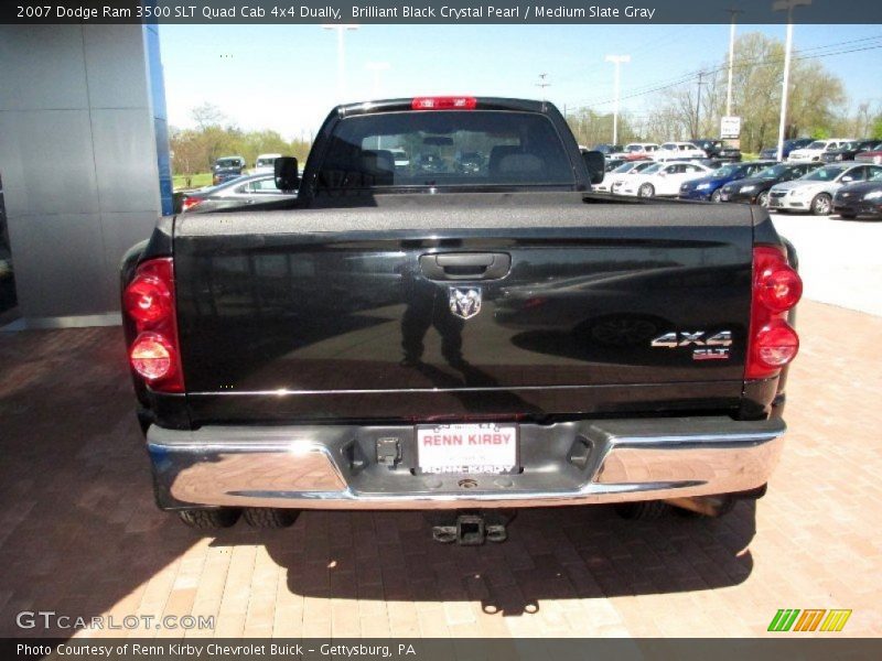 Brilliant Black Crystal Pearl / Medium Slate Gray 2007 Dodge Ram 3500 SLT Quad Cab 4x4 Dually