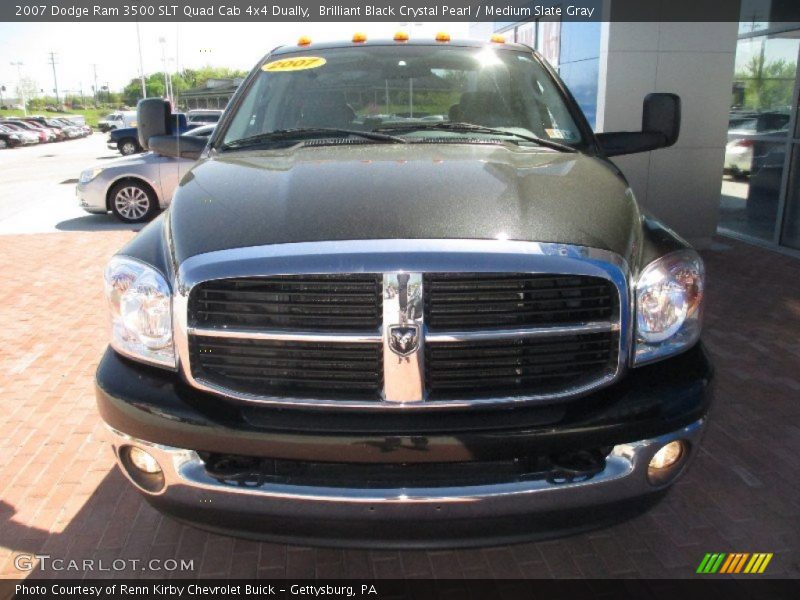 Brilliant Black Crystal Pearl / Medium Slate Gray 2007 Dodge Ram 3500 SLT Quad Cab 4x4 Dually