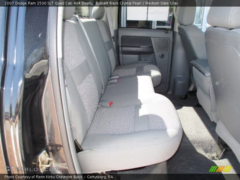 Brilliant Black Crystal Pearl / Medium Slate Gray 2007 Dodge Ram 3500 SLT Quad Cab 4x4 Dually