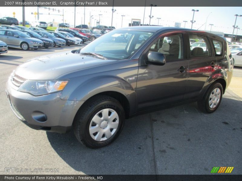 Graphite Gray Pearl / Black 2007 Mitsubishi Outlander ES
