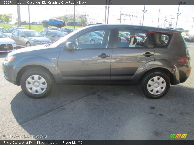 Graphite Gray Pearl / Black 2007 Mitsubishi Outlander ES