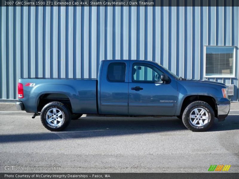 Stealth Gray Metallic / Dark Titanium 2007 GMC Sierra 1500 Z71 Extended Cab 4x4
