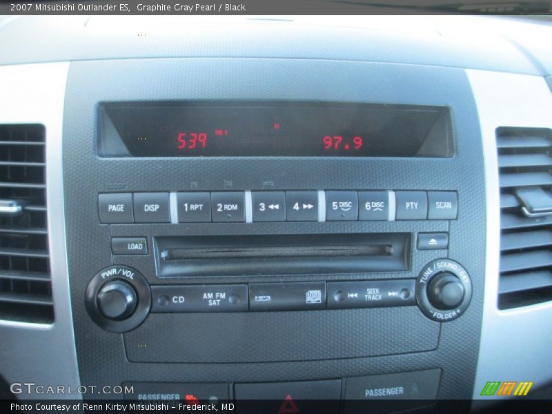 Graphite Gray Pearl / Black 2007 Mitsubishi Outlander ES