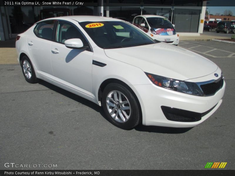 Snow White Pearl / Gray 2011 Kia Optima LX