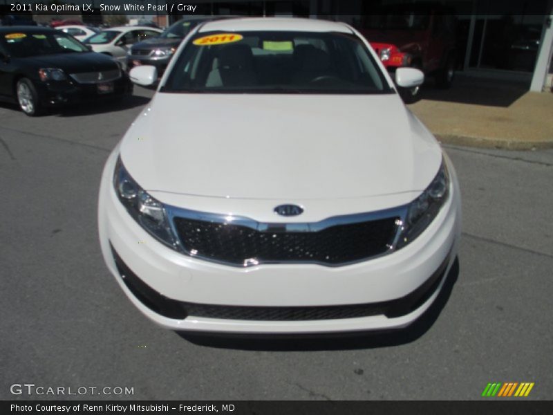 Snow White Pearl / Gray 2011 Kia Optima LX