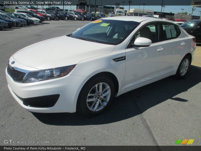 Snow White Pearl / Gray 2011 Kia Optima LX