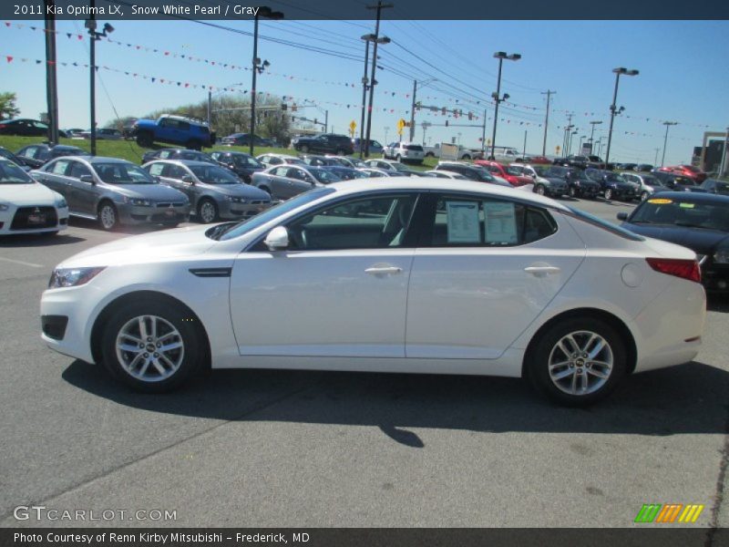 Snow White Pearl / Gray 2011 Kia Optima LX
