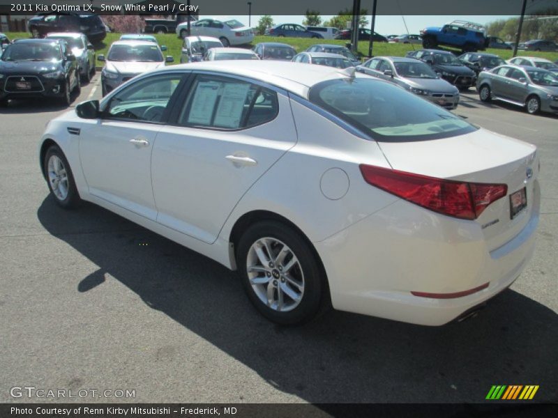 Snow White Pearl / Gray 2011 Kia Optima LX