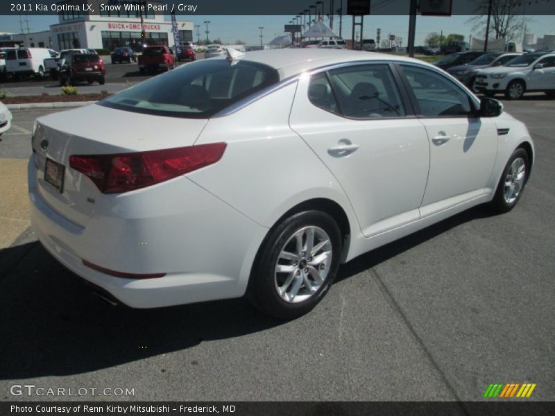 Snow White Pearl / Gray 2011 Kia Optima LX