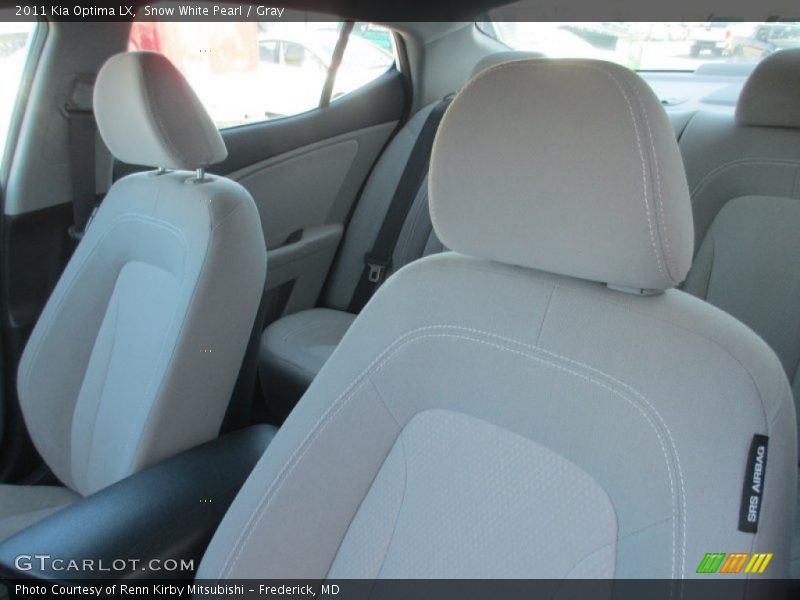 Snow White Pearl / Gray 2011 Kia Optima LX