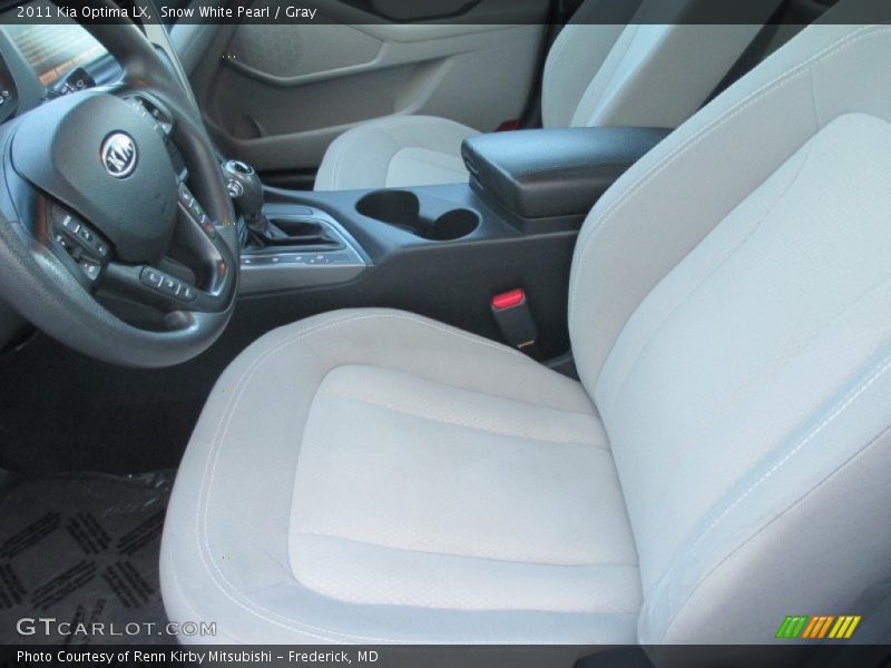 Snow White Pearl / Gray 2011 Kia Optima LX