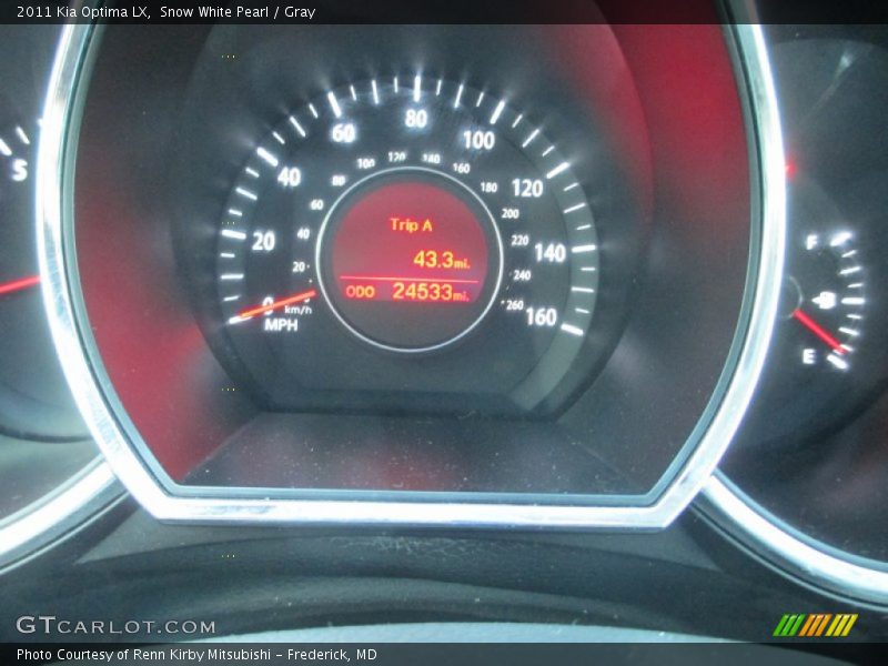 Snow White Pearl / Gray 2011 Kia Optima LX